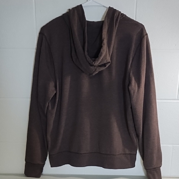 Soft Brown Casual Zip Front Hoodie Jacket - Picture 9 of 10